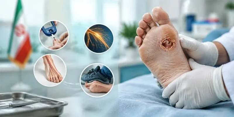 علت زخم پای دیابتی